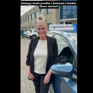 Marijke geslaagd voor automaat rijbewijs bij Rijschool sOs